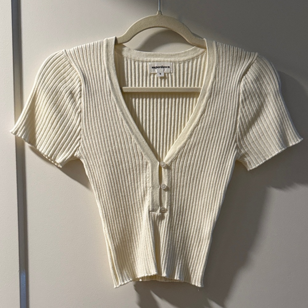 Superdown Ribbed Crop Top